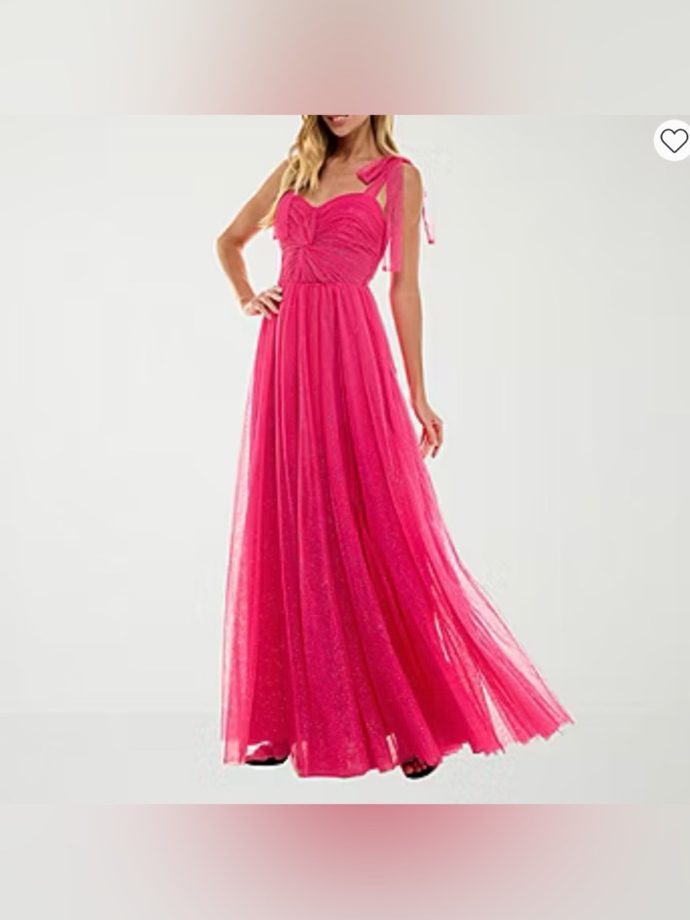 NEW City Triangle Hot Pink Shimmery Prom Wedding Party Formal Ball Gown Dress 9 - Picture 10 of 12